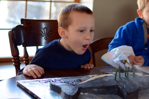 Shark birthday cake