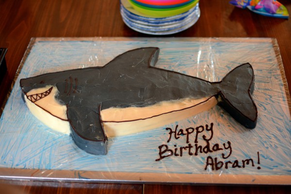 Shark birthday cake