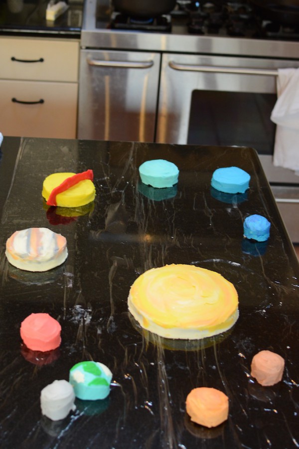 Solar system birthday cake